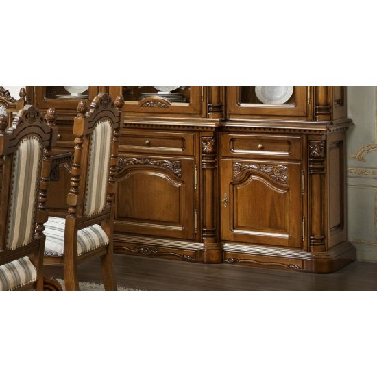 Bufet 3 usi 3 sertare - Cristina Bufete din Lemn Masiv, Bufet lemn masiv, maro/alb, 3 uși, 3 sertare, Cristina