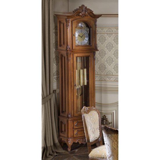 Carcase Ceas din Lemn Masiv, Carcasă ceas lemn masiv, cu mecanism, 2 sertare, Royal