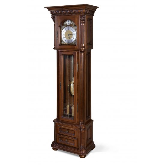 Carcasa ceas cu mecanism - Venetia Lux Carcase Ceas din Lemn Masiv, Carcasă ceas lemn masiv, cu mecanism, 2 sertare, inserții ornamentale, Veneția Lux
