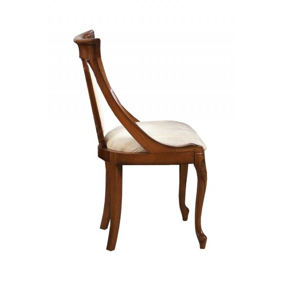Scaun Md2 - Firenze Scaune din Lemn Masiv, Scaun lemn masiv, maro/alb, Md.2, tapisat, Firenze