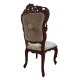 Scaun - Regina Scaune din Lemn Masiv, Scaun lemn masiv, maro/alb, tapiserie multicoloră, Regina
