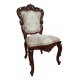 Scaun - Regina Scaune din Lemn Masiv, Scaun lemn masiv, maro/alb, tapiserie multicoloră, Regina