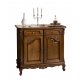 Comoda bar - Royal Comode din Lemn Masiv, Comodă lemn masiv, bar, maro/alb, 2 uși, 2 sertare, Royal