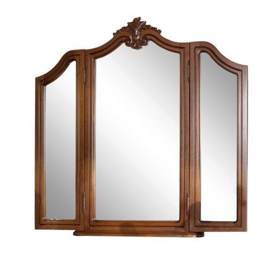 Oglinda toaleta - Royal Rame Oglinzi din Lemn Masiv, Ramă Oglindă Lemn Masiv, Maro/Alb, stil Rococo, Royal