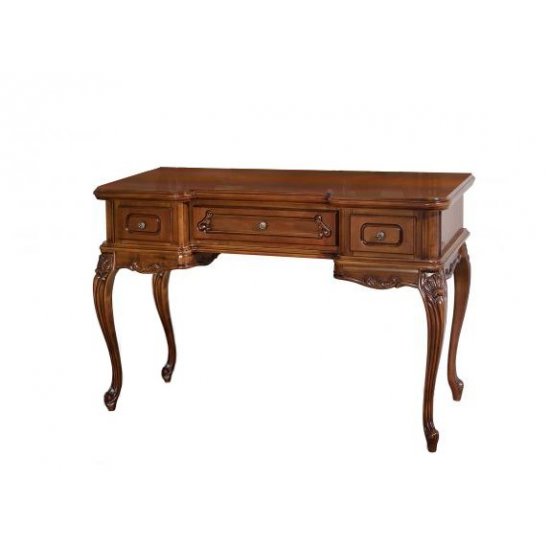 Toaleta - Royal Toalete din lemn masiv, Toaletă lemn masiv, maro/alb, 3 sertare, Royal