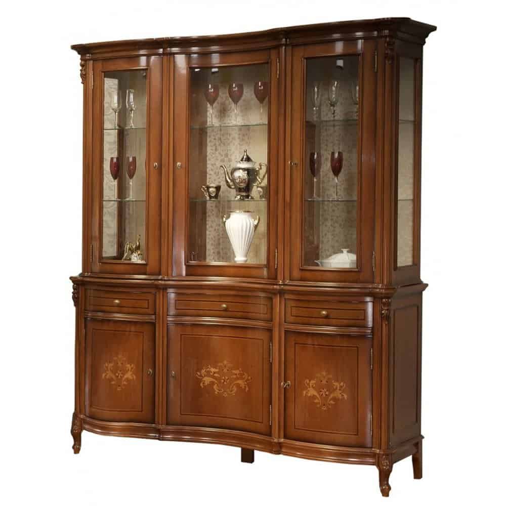 3. Casă în stil victorian - importanța lemnului masiv în stilul victorian și principalele piese de mobilier- bufet cu vitrina din lemn