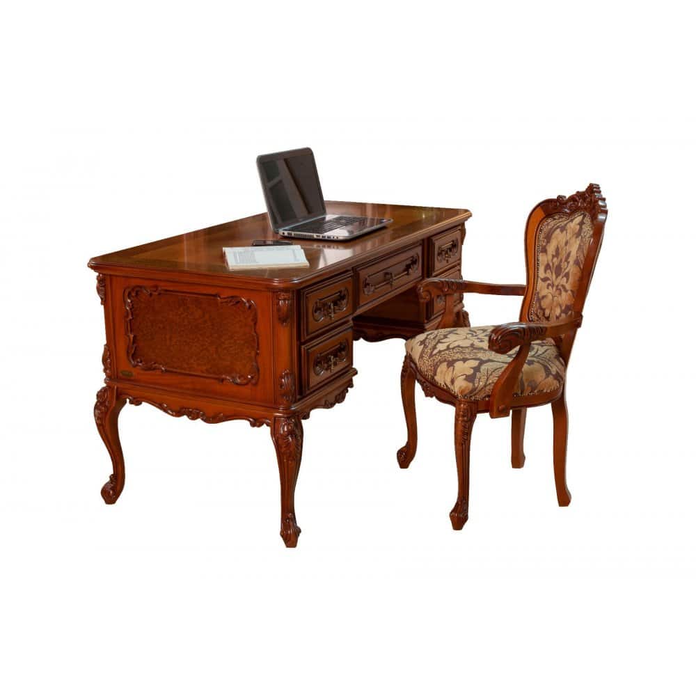 3. Casă în stil victorian - importanța lemnului masiv în stilul victorian și principalele piese de mobilier- masa tip birou, scaun